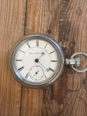 1786314 Elgin Antique 18 B.w. Raymond 15j Grd 70 Silver Pocketwatch Runs 1880s