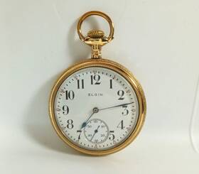 18603753 Elgin 51 Mm 16s Gold Filled Grade 293 7j Pocket Watch - Working
