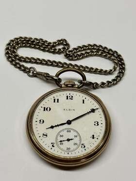 18618862 Elgin Antique Pocket Watch 15 Jewels S/n Parts Or Repair Gold Z1