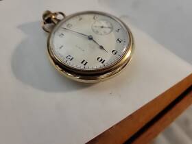 1877875 Elgin 1916 Pocket Watch 7j 16s #1877875 25 Yr Gld Fil Case Grade 292 Not Working