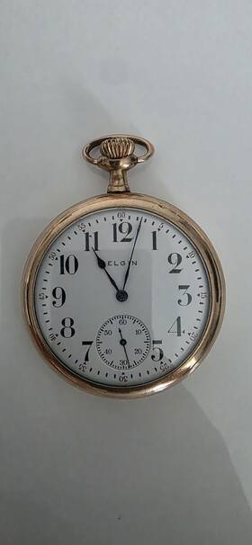 1890-1913 Elgin Antique Pocket Watch 7 Jewels Grade 293 18s Working Blue Dial