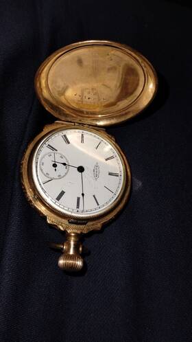 1891-1893 Elgin 6s Hunting Case Pocket Watch Works Runs Nice Gold Filled