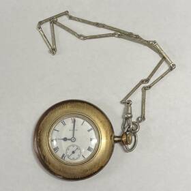 19027628 Elgin Napoleon Pocket Watch U.s.a 1584364 Untested As Is Gold Color