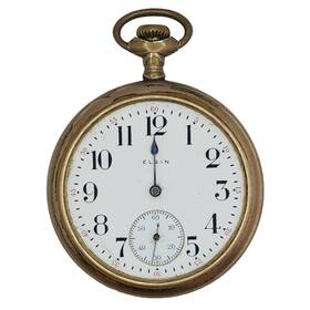 19838024 Elgin Vintage 1917 Pocket Watch 7j Gold Tone Empress As-is Parts Or Repair Only
