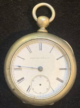 Elgin 2004675 Vintage National Pocket Key Wind Watch 18 Size Not Running For Pants