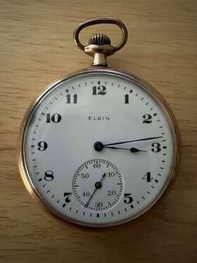 208240088 Elgin 1918 Pocket Watch 20 Yr B&b Royal Case Running