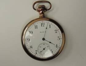 20939-watch-my Elgin 15 Jewel Pocket Watch Working Gold Filled