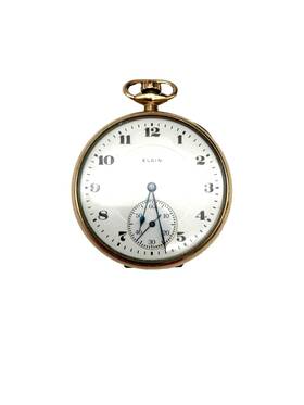 2113419 Elgin Antique 1887 Pocket Watch 17 Jewels Working Gold Filled