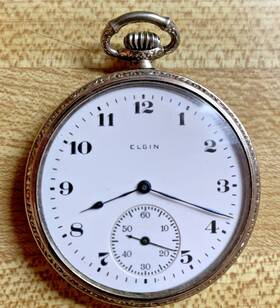 21206334 Elgin 9s Model 3 Grade 315 15 Jewels Runs Great 1919 Keystone Pocket Watch Case