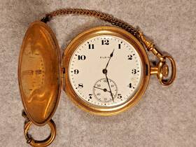 12s-15j-model Elgin 21337355 1919 Grade 314 Full Hunter 2-pocket Watch For Parts/repair