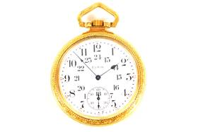 21950212 Elgin Pocket Watch Model 13 Grade 466 Montgomery Dial Gold Filled Star Stellar