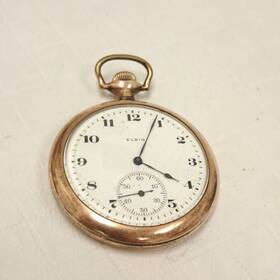 21975806 Elgin Pocket Watch Gold Filled Dueber 20 Years 15 Jewels 1920 Runs