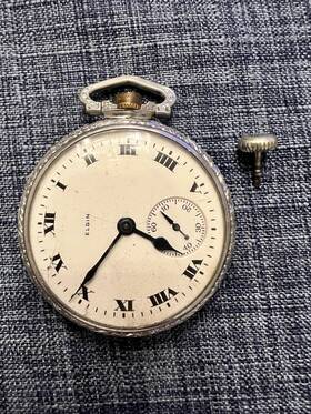220522570 Elgin Antique Pocket Watch Serial # Jewel 15 For Parts Repair