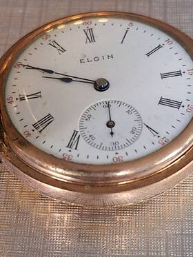 2207898 Elgin Pocket Watches Antique Gold Tone#