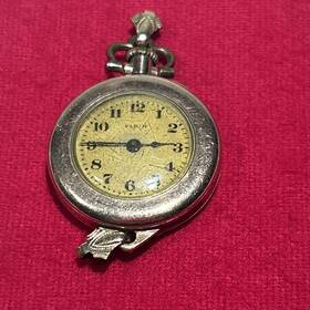 22079989 Elgin Vintage Lady Pendant Watch 3900 761 - Runs # Inside Case