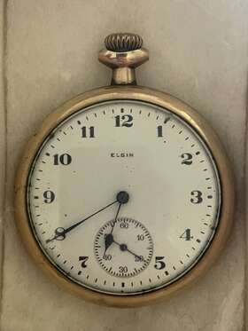 22592928 Elgin Antique 1925 Pocket Watch 15 Jewels Dueber Gold Filled