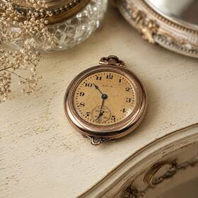 Elgin 22613483 Vintage 1919 Open Face Pendant -nurse Watch Gold Filled Running Usa