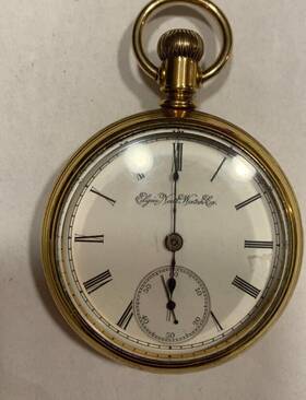 23142732 Elgin National Watch Company Open Face Pocket 1921 Crescent Case Co
