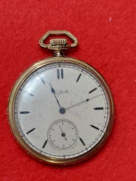 23362375 Elgin 6 Size Pocket Watch 17 Jewel Gold Filled Case Doesnftt Work