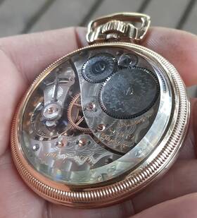 23721915 Elgin 1920 Father Time Display Back Rr Aproved Watch Video Minty