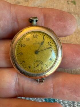 23728375 Elgin Pocket Watch Running Wadsworth 10k Gold-filled Sn