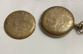 23750kk Elgin Gold Played Pocket Watch For Repair Or Parts