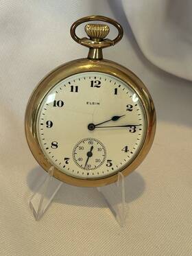 23822688 Elgin -23822688 Vintage 1887 Gold Filled Pocket Watch - Grade 95- 7 Jewels