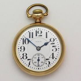 23969850 Elgin Bw Raymond Grade 455 Model 15 Railroad 16 Size Pocket Watch Ca. 1921