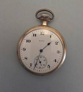 24530534 Elgin Antique Pocket Watch Dueber Model 7 Grade 387 16s 17j Working