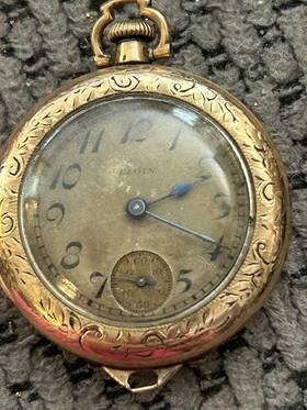 2472127 Elgin 1930-40s Watch Pink Gold Serial Number Works Usa