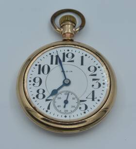 25036304 Elgin 1922 454 Pocket Watch Size 16s Fahys Bristol 25 Years Case
