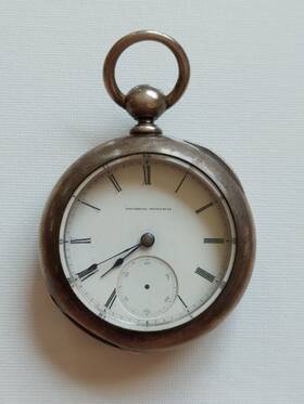 25228 Elgin Antique 1873 Key Wind Silver Grade 55 Model 1 7 Jewels Pocket Watch