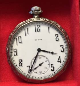 25316708 Elgin Antique 1923 315 Pocket Watch 15 Jewels 14k Gold Filled Case 12s