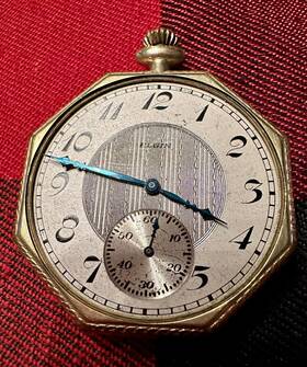 25383303 Elgin Gold Filled Antique Model 3 Pocket Watch 12 Size Non Working