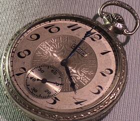 25783058 Elgin Working 15 Jewels Mechanical Pocket Watch Silver Dial Gold Filled Keystone