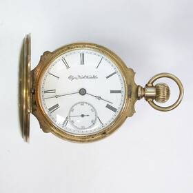 2620830 Elgin 14k Solid Gold Hh Taylor Dueber Hunting Case 18s Pocket Watch - 142 Grams