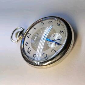 26533802 Elgin 16s Grade 291 Works Silverode Mechanical Pocket Watch