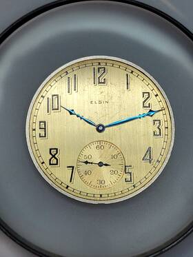 26577990 Elgin Running 12s 15j Grade 315 Pocket Watch Movement Great Dial Sn