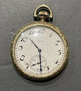 26650601 Elgin Gold Filled Pocket Watch Early 1900s Vtg Movement Serial #26650601 Works