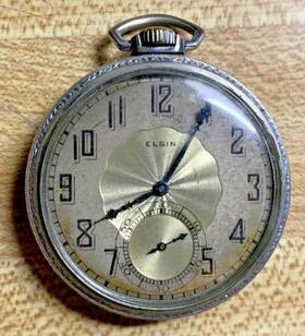 27956037 Elgin 8s Model 3 Grade 315 15 Jewels Runs Great 1925 Keystone Nickel Watch Case