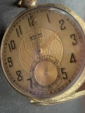 28075767 Elgin 1925 Antique Gold Filled Open Face Pocket Watch And Hands 12s