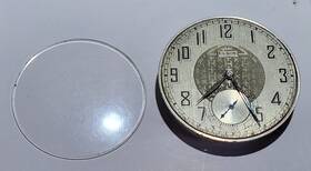 28271030 Elgin Pocket Watch Movement 17 Jewels 36 Mm Diameter Running With 38 Crystal