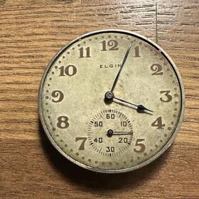 28304977 Elgin 1925 Grade 303 7 Jewels 12s Pocket Watch Movement Parts Or Repair