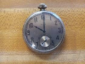 28653099 Elgin Vintage 7j Pocket Watch Ser. Not Running