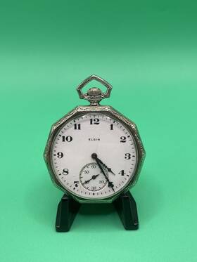 28788145 Elgin 1926 Vintage Mens Mech. Pocket Watch 12s 17j Working Great