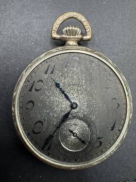 29251774 Elgin Natftl Watch Co Art Deco Pocket B&b Regal Case Not Working