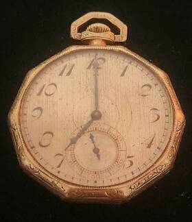 29969397 Elgin 1927 14k Gold Filled 17 Jewel Engraved Case #29969397 Working