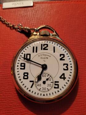 3055 Elgin B.w. Raymond Pocket Watch 21 Jewels