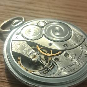 3152454 Elgin Vintage Pocket Watch Silver Case White Dial Arabic Numerals Mechanical 15