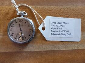 32729271 Elgin 1931 Pocket Watch Size 12s 7 Jewels Grade 303 Sn Runs Strong
